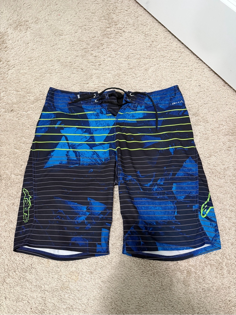 Men's AlpineStars Blue & Black Swim Boardshorts